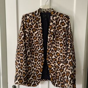 J Crew Parke Leopard Print Women's Blazer